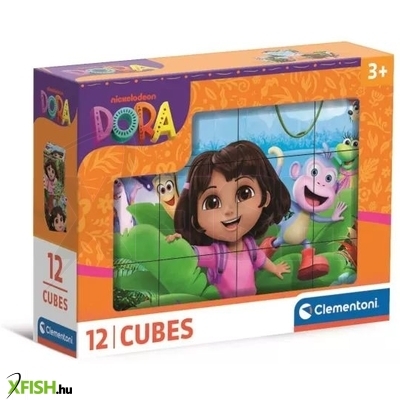 Clementoni: Dóra, a felfedező mesekocka - 12 db-os