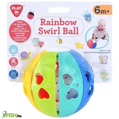 Playgo: Szivárvány színű foglalkoztató labda