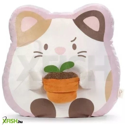 Nici: Angy plüss cica cserepes növénnyel - 35 x 33 x 12 cm