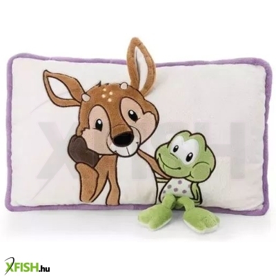 Nici Green: René őzbak és Fridolin béka párna - 43 x 25 cm