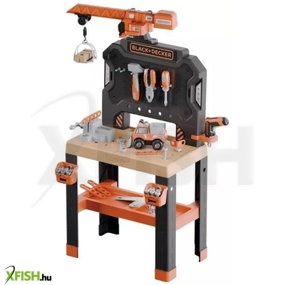 Smoby: Black and Decker szerelőasztal daruval
