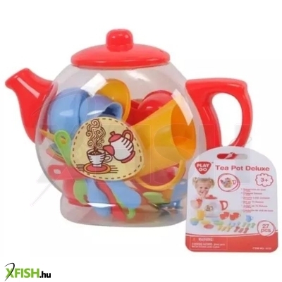 Playgo: Teázó készlet teáskanna tárolóban