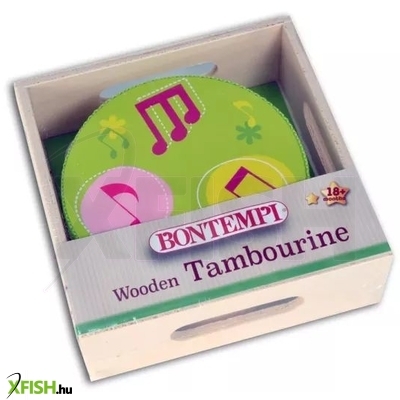 Bontempi: Fa tamburin 6 cintányérral - 4 cm, többféle