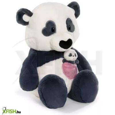 Nici Green: Love panda plüssfigura bébijével - 40 cm