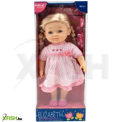 Dolls world charlotte /elisabeth fésülhető puha baba - 36 cm