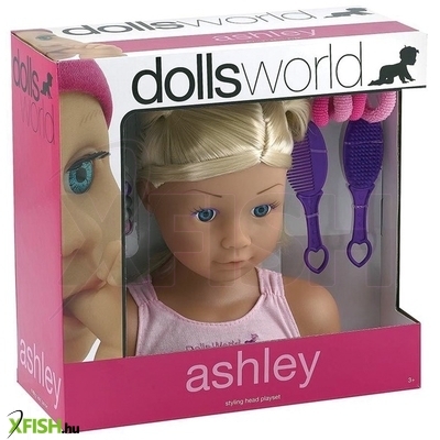 Dolls world ashley fésülhető babafej kiegészítőkkel