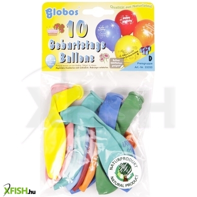 Globos happy birthday lufi 10 darabos készlet