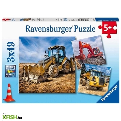 Ravensburger puzzle 3x49 db - óriás munkagépek