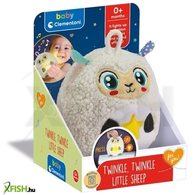 Baby clementoni ragyogj kis plüss - bárány