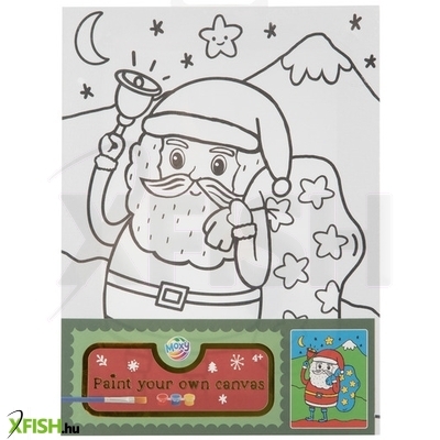 Grafix karácsonyi vászonkép készítő, 20x15 cm, 3 festék +ecset