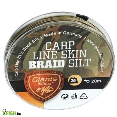 Giants Fishing Carp Line Skin Braid Bevonatos Előkezsinór 20m 25Lbs