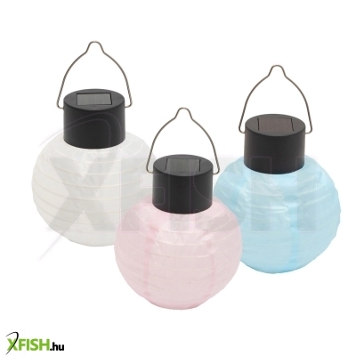 Home mx205 napelemes lampion, 3db-os szett, 1 db melegfehér led, nylon, 30 g, gombakkumulátor, fehér vagy kék vagy rózsaszín