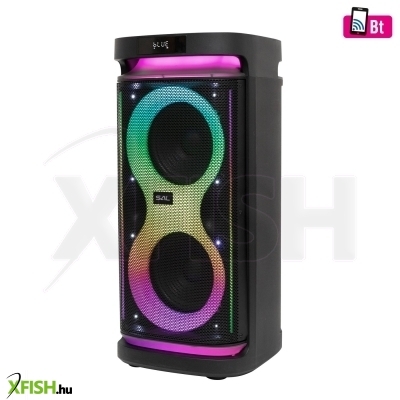 Sal par2400bt party hangdoboz, 160 watt, beépített akkumulátor és LED fény, bluetooth, usb/microsd zenelejátszás, gitár és mikrofon bemenetek, 2-utas, 3 hangszóró