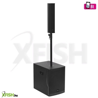 Sal pas10w43s professzionális oszlopsugárzó hangrendszer, max. 800 w, 25cm mélysugárzó, 4x3” szélessávú satellit hangszóró, aktív zenekari hangdoboz, bluetooth, fém állvány