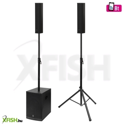 Sal pas12w243s sztereó professzionális oszlopsugárzó hangrendszer, 800 w, bluetooth tws, 9db hangsugárzó, színes képernyő, állvány, dsp hangprocesszor