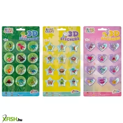 Grafix - 3d matricák csillámokkal - 12 db, 3 féle
