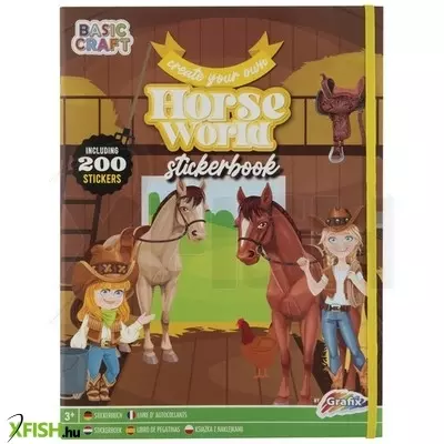 grafix - varázslatos ló matricaalbum + 200 matrica - 20 oldal, méret 33 x 25 cm