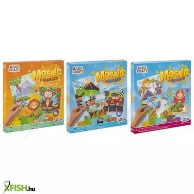 Grafix - mozaik szám szerint 3 lap, 22 X 22 cm, 3 féle