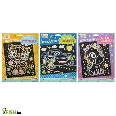 Grafix - holografikus pöttyös matricakészlet, 3 féle - 22 X 18 cm