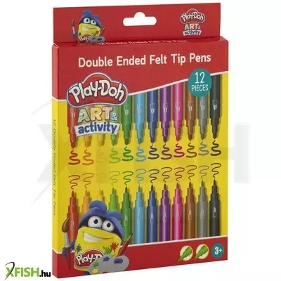grafix play-doh - 12 kétvégű filctoll