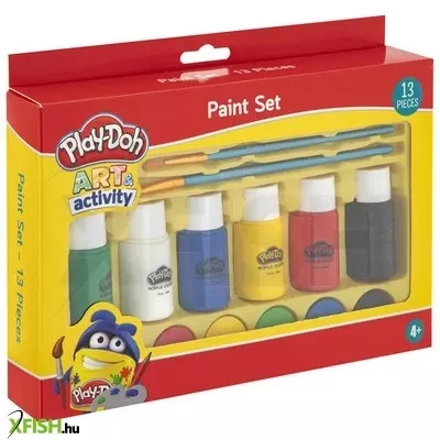 Grafix play-doh - festékkészlet, 6 X 30 ml akrilfesték + 2 ecset + 5 vízfesték
