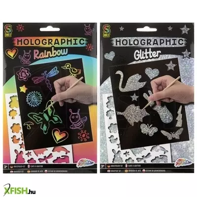 Grafix - a5 képkarcoló csillám / szivárvány 2 féle
