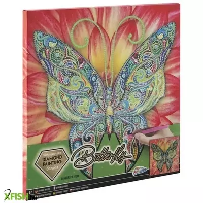 Grafix - gyémánt festmés vászonra pillangó 30 X 30 cm
