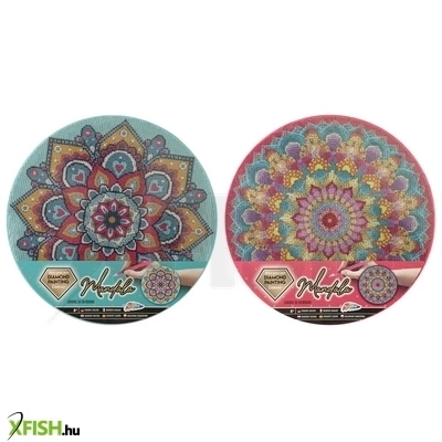 Grafix - gyémánt festmés mandala, vászon 30 cm kör 2 ass