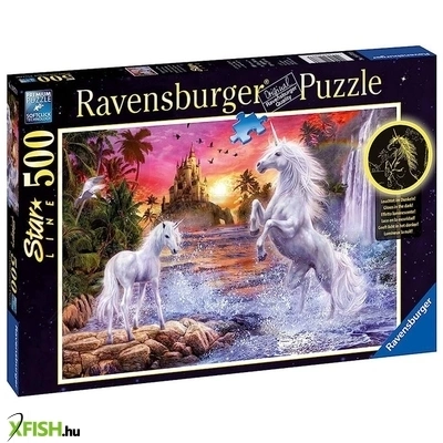 ravensburger puzzle 500 db - egyszarvúak a folyónál