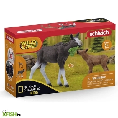 Schleich jávorszarvas borjúval (natgeo)