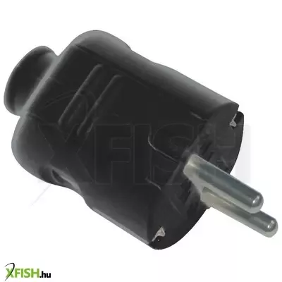 Gao 0142h földelt dugvilla középső kábelbevezetéssel, fekete, 250 v~/10a