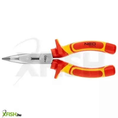 Neotools hajlított csőrű fogó 1000v, szigetelt, 180mm (7), crv, polírozott