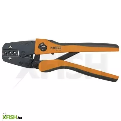 Neotools krimpelő-, kábelsarufogó nem szigetelt csatlakozókhoz, 22-12awg