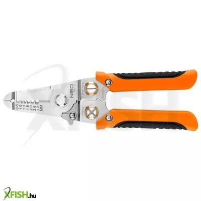 Neotools krimpelő-, kábelsaru fogó, 6az1ben, 0,8-3,2mm