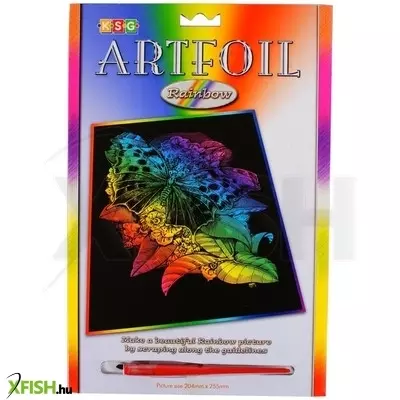 Sequin art pillangó szivárvány képkarcoló