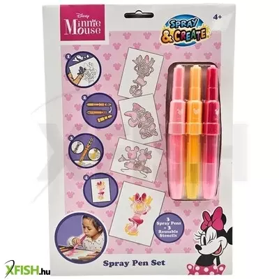 Slammer fújó filctoll szett, a4, 3 tollal, minnie egér