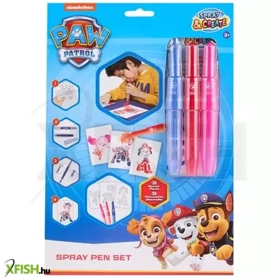 slammer fújó filctoll szett, a4, 3 tollal, mancs őrjárat