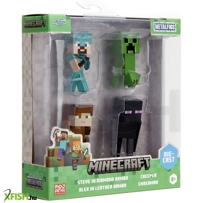 Jada minecraft 4db-os figura csomag 5cm-es, fém