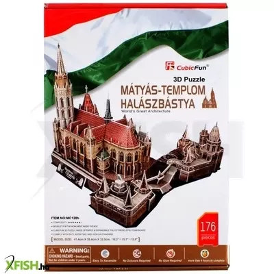 cubik fun a mátyás templom és a halászbástya 176 darabos 3d puzzle