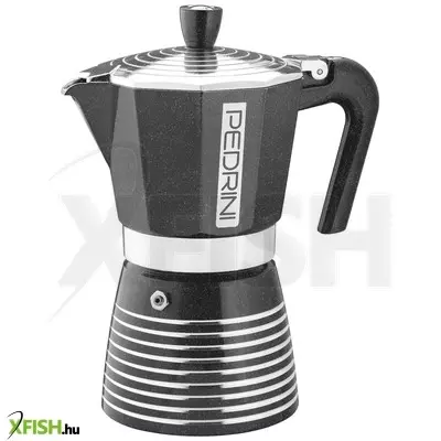 Szász pedrini infinity rock kávéfőző, 6 személyes, fekete, alumínium kivitel