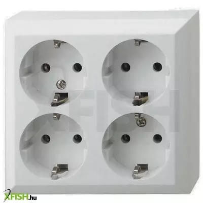 Gao 0313h business line ip20 4 férőhelyes földelt aljzat, 4 férőhelyes földelt csatlakozóaljzat, beltéri, 230 v~ / 50 hz / 16 a, fehér