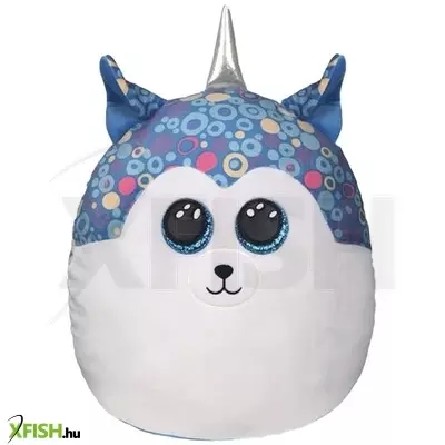 Ty squishy beanies párna alakú plüss figura helena, 30 cm - kék husky kétféle