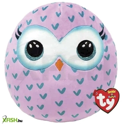 Ty squishy beanies párna alakú plüss figura winks, 30 cm - bagoly