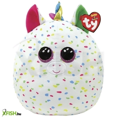Ty squishy beanies párna alakú plüss figura harmonie, 30 cm - pöttyös unikornis