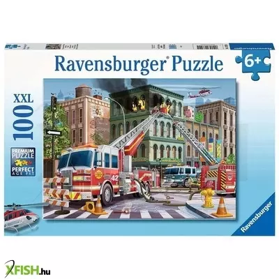 Ravensburger puzzle 100 db - tűzoltóautó