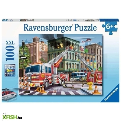 Ravensburger puzzle 100 db - tűzoltóautó