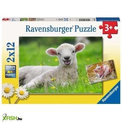 Ravensburger puzzle 2x12 db - állatok a farmon