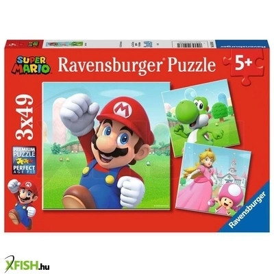 Ravensburger puzzle 3x49 db - super mario