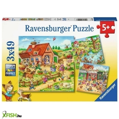 ravensburger puzzle 3x49 db - nyaralás