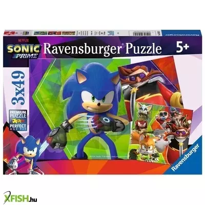 Ravensburger puzzle 3x49 db - sonic